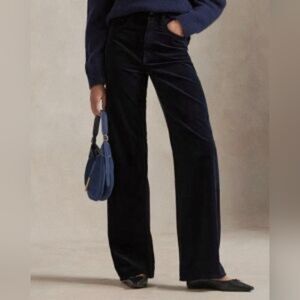 Lauren Ralph Lauren Women’s Petite Suede Black Wide Legs Pants Size 10P